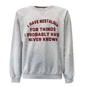 CELINE NWT I Have Nostalgia Crew Neck Sweatshirt Hedi Slimane Grey XXL